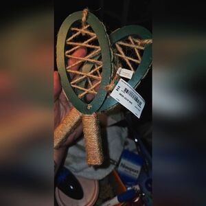 Green and Brown Decorative Rackets ornament